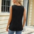 thumbnail image 4 of BLVB Womens Tank Tops Sleeveless Scoop Neck Loose Textured Tanks Shirts Basic Tee Tops Summer Clothes 2025 Black, 4 of 4
