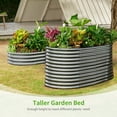 thumbnail image 5 of Land Guard 6x3x3ft Raised Garden Beds Oval Outdoor, Easy Assembly Durable Deep Raised Garden Bed, Galvanized Metal Planter Box for Vegetables,Modern Gray, 5 of 8