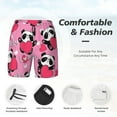 thumbnail image 5 of Balery Panda Heart Valentine Pink Mens Swim Trunks Swim Shorts for Men Quick Dry Inseam Beach Shorts with Compression Liner Pocket-Medium, 5 of 9