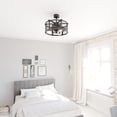 thumbnail image 6 of Vaxcel Humboldt Black Industrial Ceiling Fan with LED Light Kit and Remote, 6 of 7