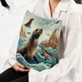 thumbnail image 6 of Sea Lion Pillow Covers Sets - Decorative Pillows for Bed and Couch - Unique Patterns - Available in 16x16, 18x18, and 20x20 Inches - Set of 2 for Any Occasion, 6 of 6