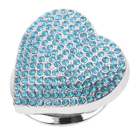 WASHWEPE Start Stop Button Cover Rhinestone Blue 1Pcs for Car Interior