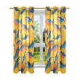 thumbnail image 7 of Yayeee Window Curtains Set of 2 for Living Room Light Filtering 63"x42", Yellow Sardines Pattern, 7 of 7
