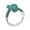 White k Green Z., variant on 7829 Lovely Knot Rings Colored Zirconia Stones Copper Gold Plated Multiple Size