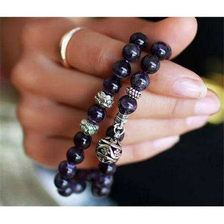 Merit 16882 Hollow Flower Ball Amethyst Bracelet
