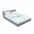 thumbnail image 3 of Ambesonne Animal Fitted Sheet & Pillow Sham Set, Dragonfly with Dots, Twinxl, Blue Green, 3 of 3