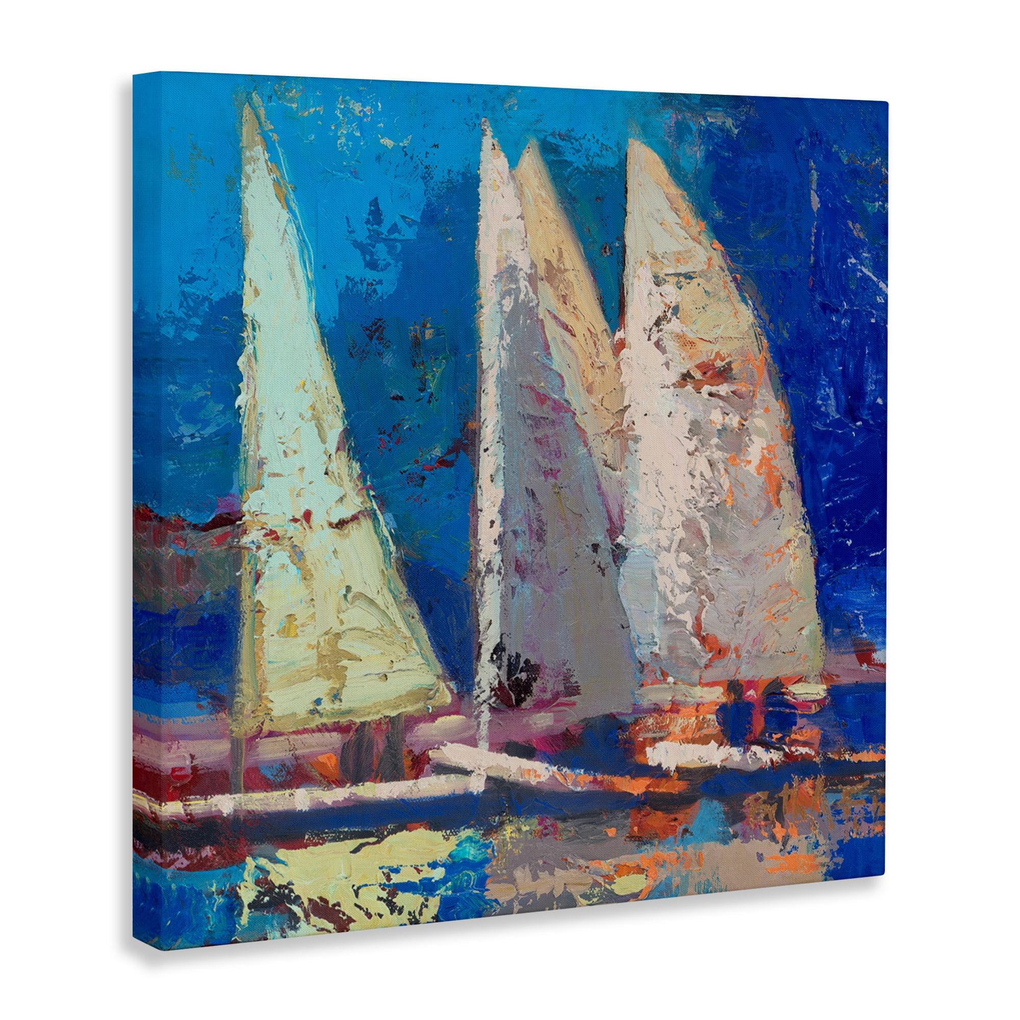 Stupell Industries A Strong Wind Sailboats Canvas Wall Art, design by Beth A. Forst