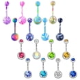 thumbnail image 1 of Dsscvnef Navel Nail Set 16 Of Combined Rubber Navel Nail Baking Paint Color Navel Button Piercing Jewelry, 1 of 6