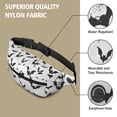 thumbnail image 5 of Fanny Pack Halloween Bat Pattern Waist Pack Bag,Running Cross Bag,Waterproof Large Fanny Packs for Women Men for Travel Running Hiking Cycling, 5 of 6