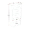 thumbnail image 2 of CorLiving Caldwell Engineered Wood Arched Top Adult Bookcase with 5 Shelves, 2 of 8