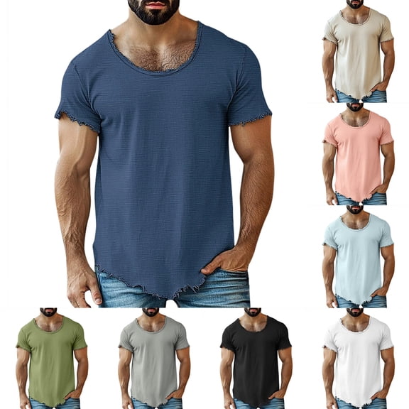Men’s Sleeveless Tank Top Breathable Round Neck Cotton Casual Summer Undershirt