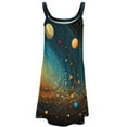 thumbnail image 4 of Galaxy Star Outer Space Womens Summer Dresses Casual Sleeveless Tshirt Sundresses Vacation Beach Cover Up Dress, 4 of 8