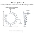 thumbnail image 6 of Rosec Jewels Lab Created Diamond Circle Stud Earrings (Ef-Vs Quality) - Bezel Diamond Earrings with Screw Back, 925 Sterling Silver, 6 of 7