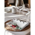 thumbnail image 6 of Grey Snowman Christmas Cloth Napkins Set of 4 Reusable Dinner Napkins, Xmas Snowflake Birds Berry Winter Cocktail Napkin Washable Table Napkins for Wedding/Holiday Party/Baby Shower 20"x20", 6 of 7