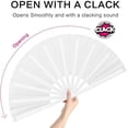 thumbnail image 2 of 2pcs pack Large Foldable Hand Fan 33cm 13inch 2pcs White Solid Handheld Fan for DIY Painting, 2 of 6