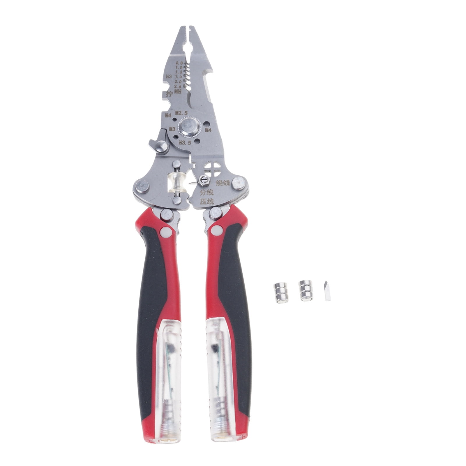 COOLHOOD 16 In 1 Wire Strippers Wire Stripping Tool with Electricity Tester Cable Cutter Foldable Crimper Splitting Wire Stripper