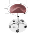 thumbnail image 4 of PetFurnishn Professional Ergonomic Saddle Stool, Burgundy - Adjustable Hydraulic Seat, Rolling Spa Salon, Massage, and Medical Office Chair with Swivel Wheels, 4 of 14