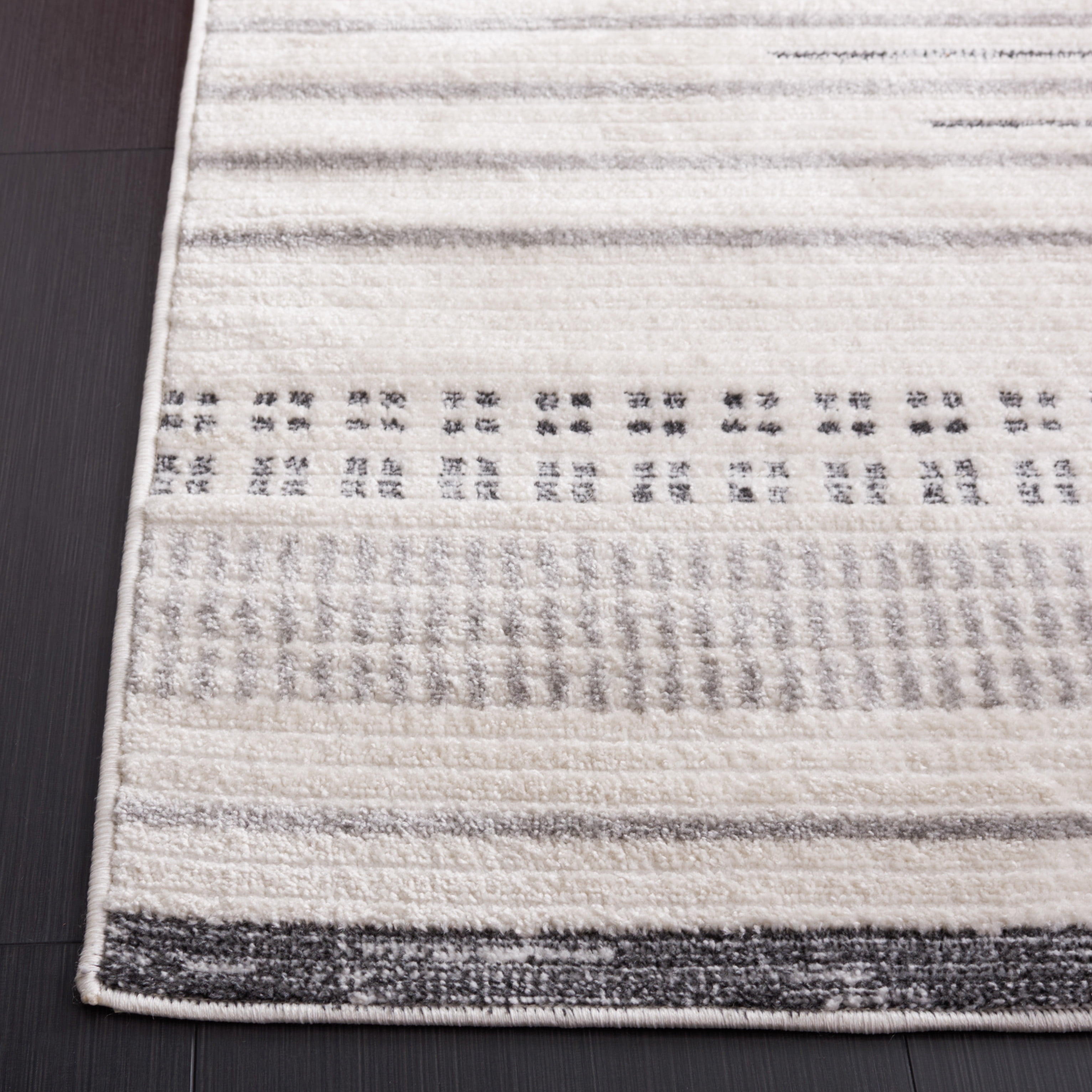 SAFAVIEH Alamo Arielle Geometric Area Rug, Ivory/Grey, 8' x 10'