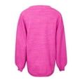 thumbnail image 5 of Arlun Sweaters for Women Fall 2025 Crew Neck Lantern Sleeve Casual Oversized Pullovers Long Sleeve Comfortable Loose Solid Color Knit Winter Warm Tops RD1 XS, 5 of 5