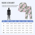 thumbnail image 2 of Mens Pajamas Set - Green Leaves Lilies Flowers Comfy Long Sleeve Button Up Pajama Sets for Men 2 Piece, Soft Sleepwear Nightwear Pjs Lounge Sets for Men with Pockets, 2 of 5