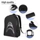 thumbnail image 5 of Disketp Black And White Shark Mochila Unisex de Apertura Lateral Completa, Mochila para Laptop para Escuela, Trabajo y Viajes, 5 of 8