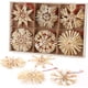thumbnail image 1 of Estrella De Paja El Árbol De Navidad, Juego De 24 Estrellas De Paja Festivas - Colgante De Paja Natural Para Decoraciones Para Árboles De Navidad, Decoraciones Navideñas - Con Una Hermosa, 1 of 4