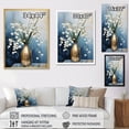 thumbnail image 4 of Designart "Still Life In Cool Hues" Snowdrops Floater Framed Wall Decor, 4 of 5