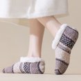 thumbnail image 4 of Voska Slipper Socks with Grips, Fuzzy Warm Slipper Socks for Women Men, Super Warm Anti Slip Floor Socks for Cozy Home Living Light Gray One Size, 4 of 6