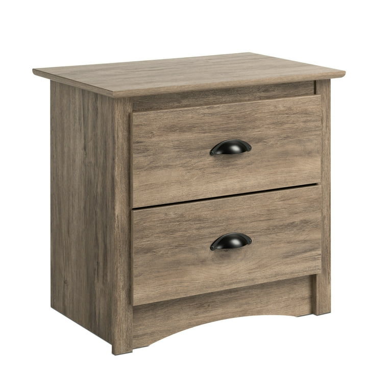 Prepac Salt Spring 2-Drawer Night Stand, Drifted Gray