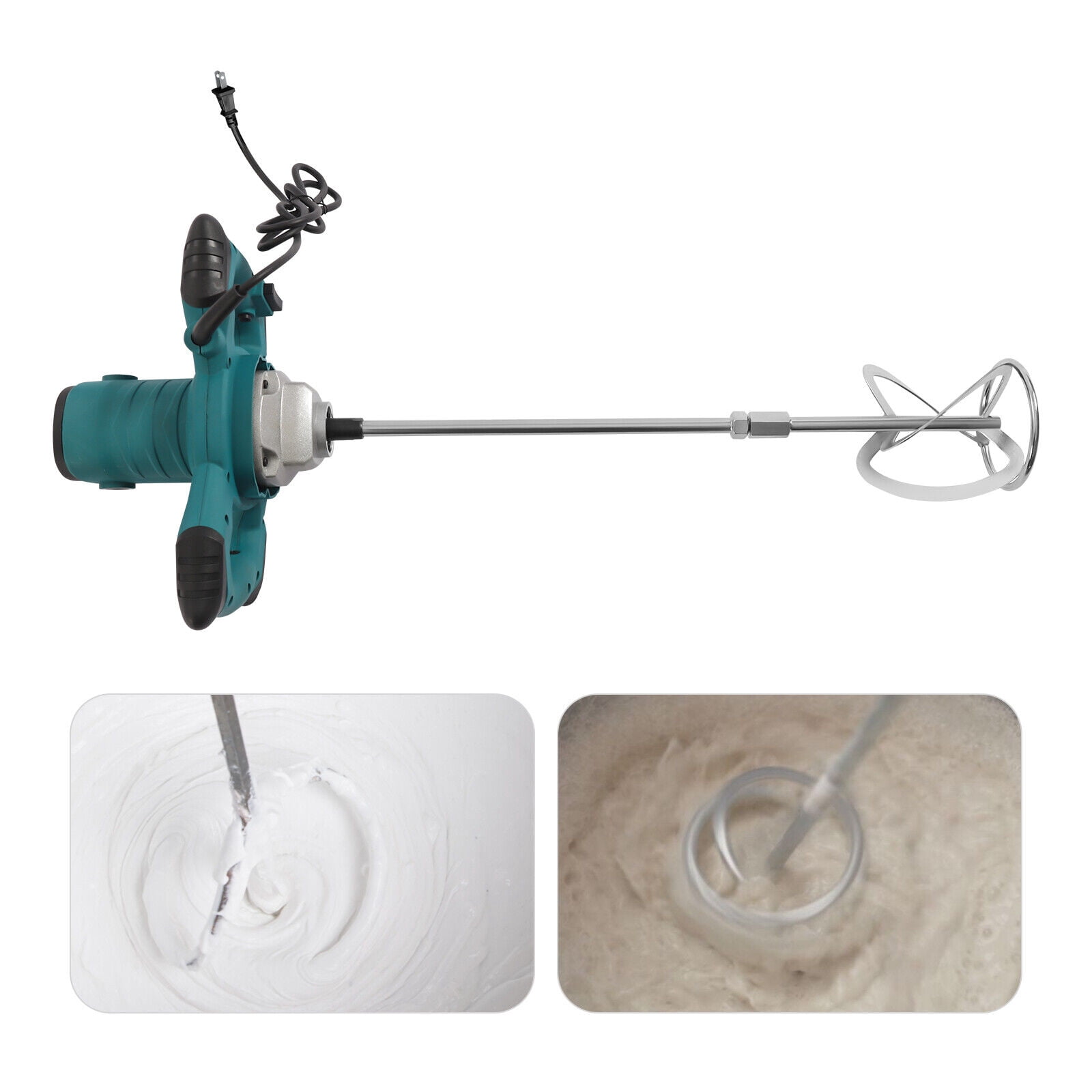 Concrete Mixer, 2100W Portable Electric Mud Mixer for Mixing mortar ,6 Speed Adjustable Paint Mixer, Handheld Cement Mixer