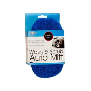 AutoCraft Car Wash Sponge, Lime Microfiber, Bug Scrubber Without Scratching, Lint-Free, Easy to Grip, 1 Pack, AC4716