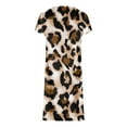 thumbnail image 5 of Jusqu'à 65 % de Réduction! Robes de Mode Été pour Femmes 2024 Grande Taille Ample Décontractée Col en V Imprimé Manches Courtes Robes, 5 of 5