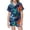 p-526Navy1201, variant on CAIVO 2 Piece Pajama Sets Girls Lapel Short Sleeve Button Down Shirt With Shorts Bowknot Printed Casual Loungewear Sleepwear For Kids Soft Breathable Summer Nightclothes Homewear