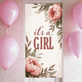 thumbnail image 5 of Floral Design Baby Shower Banner Gender Reveal Decoration Pink Flowers It's a Girl for Baby Shower Celebration Home Decor Gender Reveal Party, 5 of 6