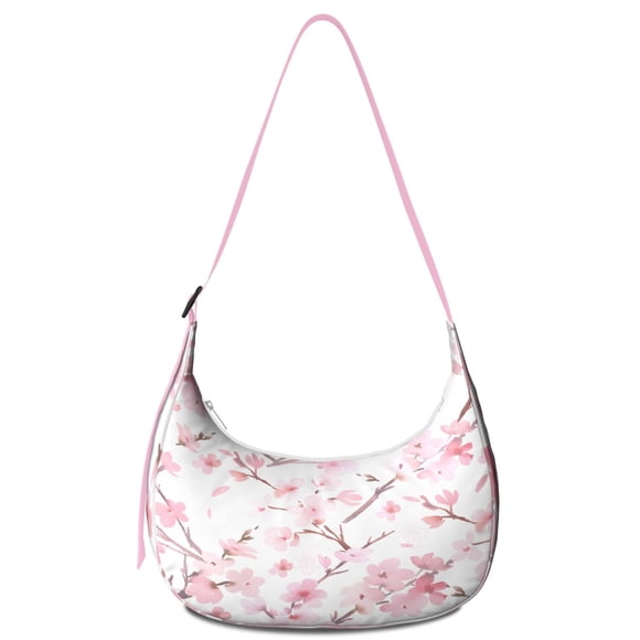 Sac à Bandoulière en Velours Côtelé avec Illustration de Fleurs et de Colibris, Sangle Ajustable, Compact et Portable, Parfait pour les Sorties de Printemps et d'Été