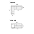 thumbnail image 5 of New Retro & Modern Ash Black Color Classic Sectional Sofa Loveseat Wedge Couch Living Room Furniture Linen Like Fabric Cushion Pillows, 5 of 5