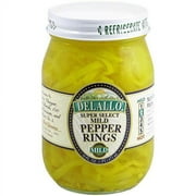 DeLallo Mild Pepper Rings, 16 oz. (Pack of 12)