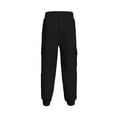 thumbnail image 6 of ZUKMRJPC Mens Cargo Sweatpants Solid Color Elastic Waist Drawstring Pants Winter Warm Fleece Lined Athletic Jogger Pants with Pockets, 6 of 8