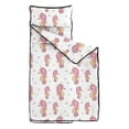 thumbnail image 2 of Unicorn and Seahorse White Pattern Teens Toddler Nap Mat with Pillow, Sleeping Mat Bag for Preschool Daycare 50"x20", 2 of 6