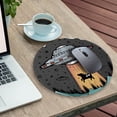 thumbnail image 2 of Small Round Mouse Pad for Desk, Stitched Edge Non-Slip Rubber Base, Funny UFO Cow Mousepad for Laptop Computer Gaming, Cute Home Office Decor Desk Accessories Supplies, 8.6 x 8.6 Inch, 2 of 15