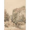 thumbnail image 2 of Lodewijk Johannes Kleijn 18x24 Gold Ornate Framed and Double Matted Museum Art Print Titled - Overgrown Valley with a High Rock and a Stream (1827 - 1897), 2 of 4