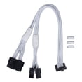 thumbnail image 2 of Cable de extensión de GPU, 340 mm 12 4p a 4 x 8pin Largo menaje aumento de la conductividad cable de extensión pcie para 3090ti 4090 4080 Tarjetas gráficas de 12vhpwr, 2 of 7
