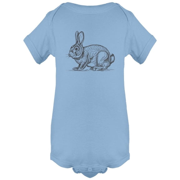 Rabbit Engraving Style Bodysuit Infant -Image by Shutterstock,  6 Months