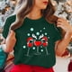 thumbnail image 5 of Gibobby Tops navideños para Mujer Camiseta de manga corta con cuello redondo y estampado de Navidad para mujer(Verde,XG), 5 of 5
