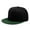 Black/Green, variant on Flat Bill Brim Hip Hop Cap Ajustable Snapback Hat - Black/Orange