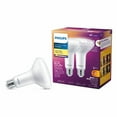 thumbnail image 1 of PHILIPS 7.2W (65W) BR30 Ultra High Definition Medium Base Soft White Dimmable LED Light Bulb 2 pack, 1 of 5