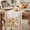 White, variant on Brown Fall Table Runner - 36 Inch Long Thanksgiving Pumpkins Botanical Farmhouse Cotton and Linen Blended Dress Scarves Farmhouse Table Runner for Kitchen Dining, Coffee Table, 13" x 36"