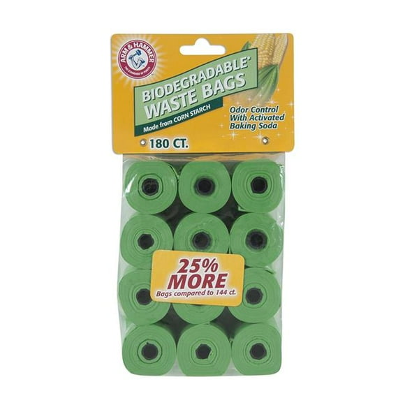 Arm & Hammer Corn Starch Waste Bag Refills, 180 Count