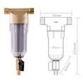 thumbnail image 4 of Purificador de agua reutilizable Filtro de agua Filtro de agua de sedimentos Filtro Prefiltro de agua Filtro de sedimentos para filtro de sedimentos de tubería de agua de pozo(3/4"), 4 of 5