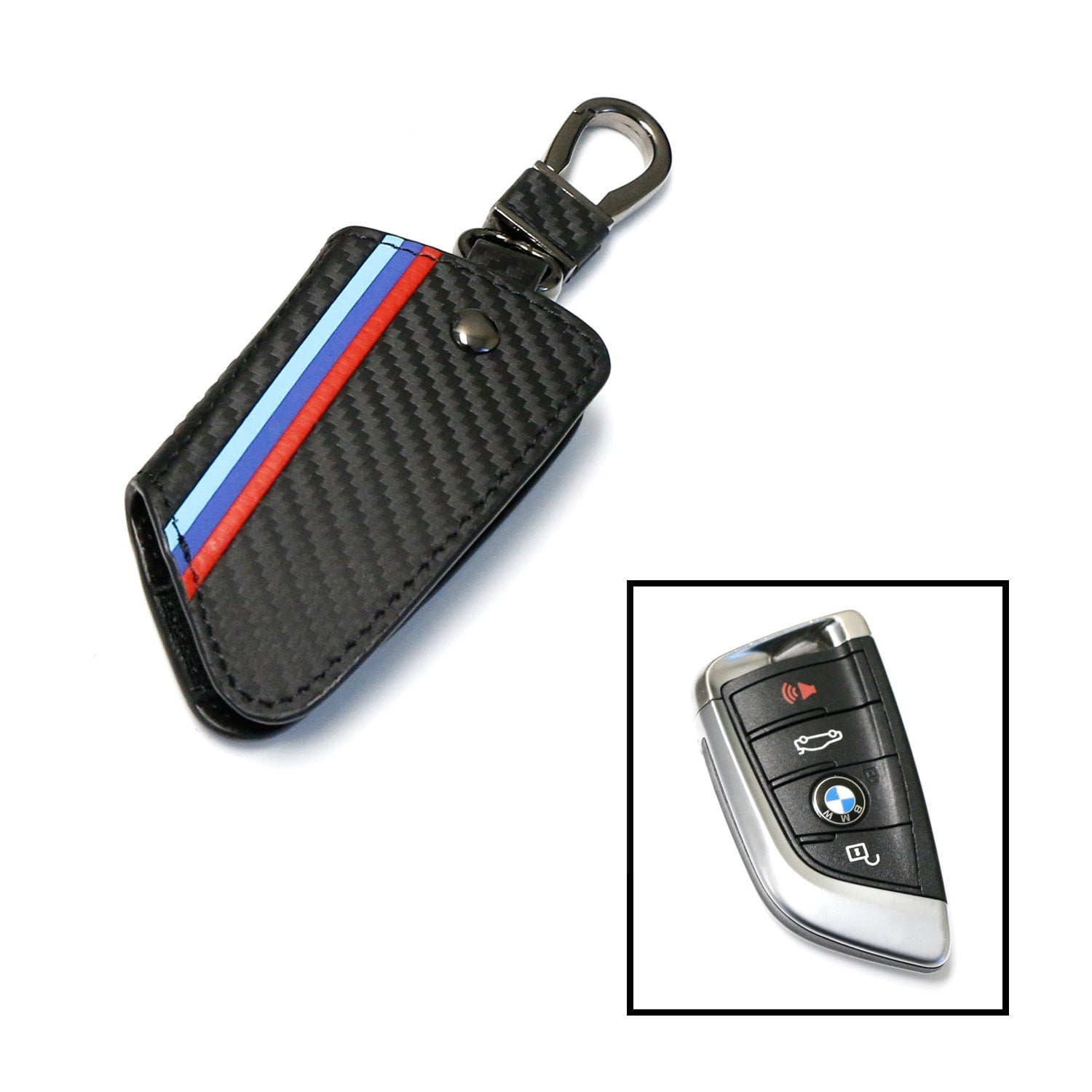 Leather Key Cover Case Shell Fob for BMW 1 2 5 7 Series  X1 X3 X5 X6 Sepia black 